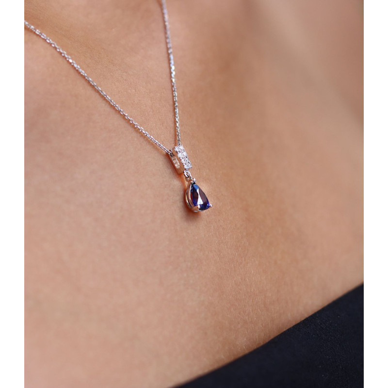 Drop Sapphire Necklace
