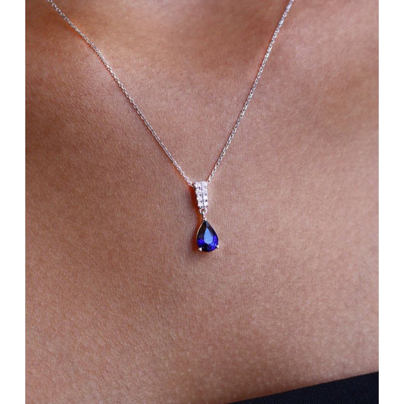 Drop Sapphire Necklace