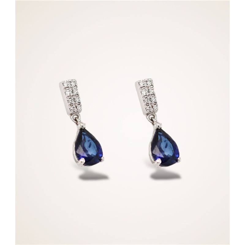 Drop Sapphire Ohrstecker