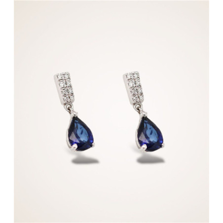 Drop Sapphire Ohrstecker