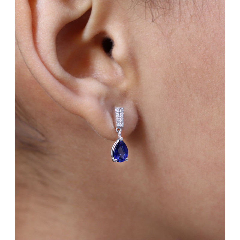 Drop Sapphire Ohrstecker